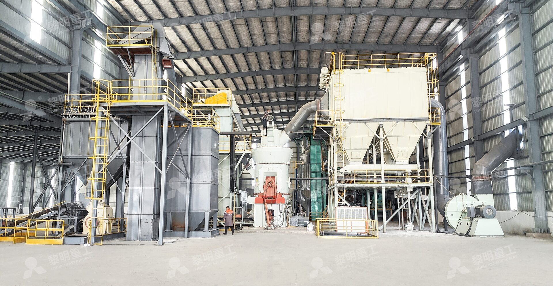 LM34-3K立式辊磨机选粉机细度调节示意图